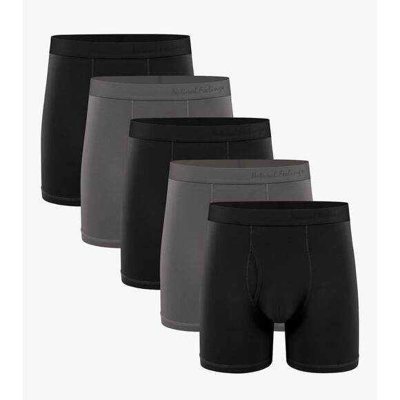 (5) Natural Feelings Boxer Briefs Mens Underwear Men Pack Soft Cotton Size XL - Picture 1 of 5